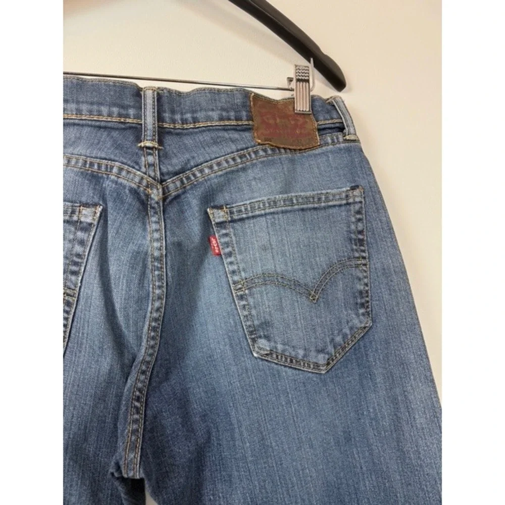 Levi's‎ 505 Mens Jeans Blue Straight Fit Button Fly Distressed Size 32x30